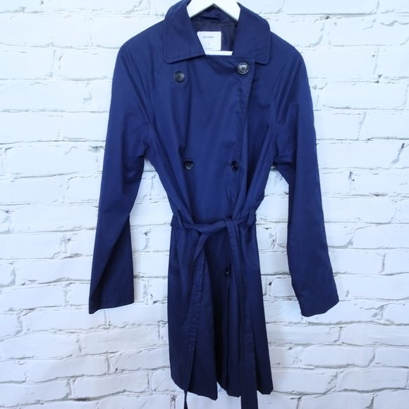 Old Navy Midi Navy Trench Coat - Picture 2 of 7